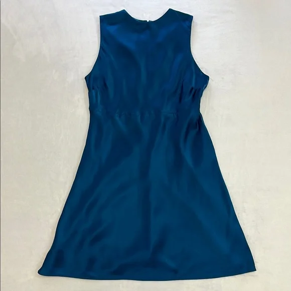 Banana Republic Alana Silk Mini Dress in Blue Danube - Picture 2 of 5